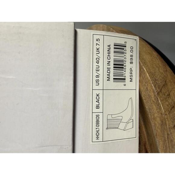 NWB H Halston Women's Charlotte Ankle Boots Black US Size 9 - Picture 5 of 11